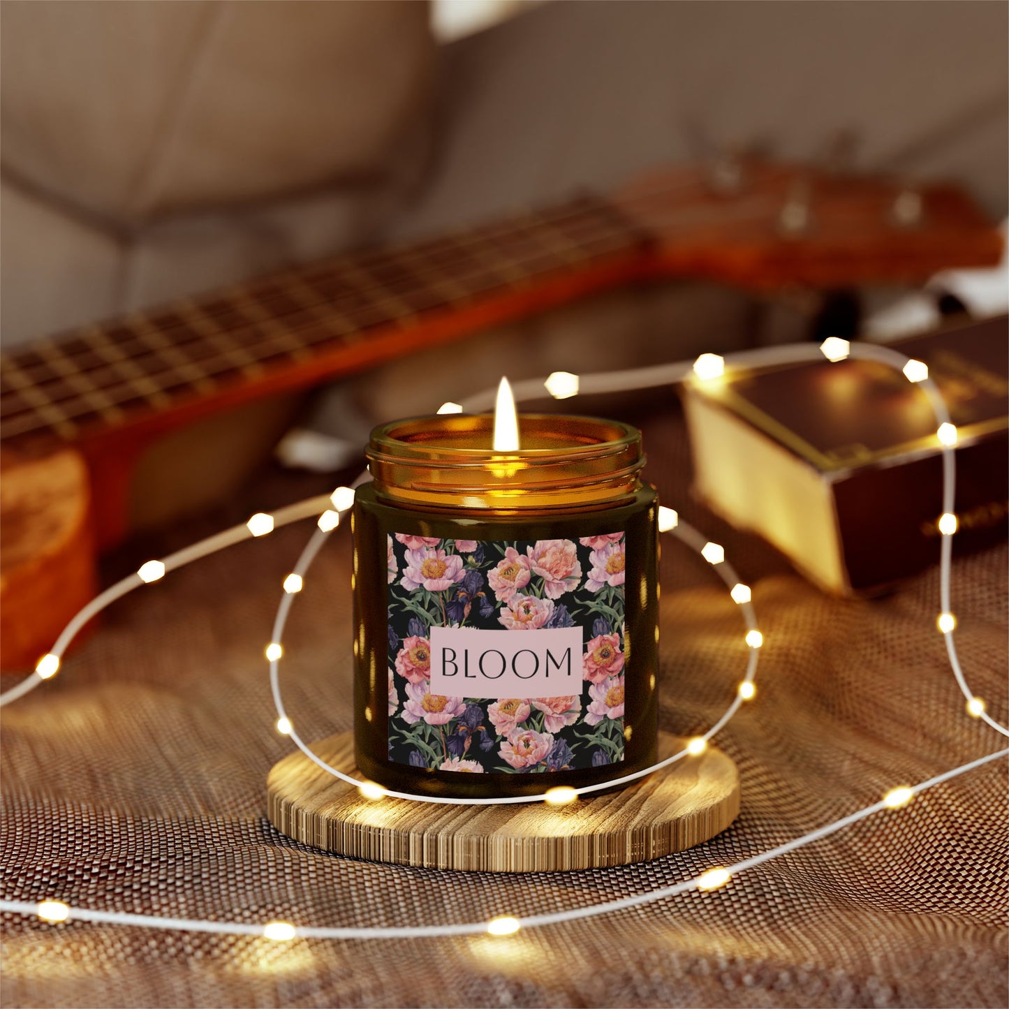 BLOOM | Scented Candle, Coconut Apricot Wax (4oz, 9oz)