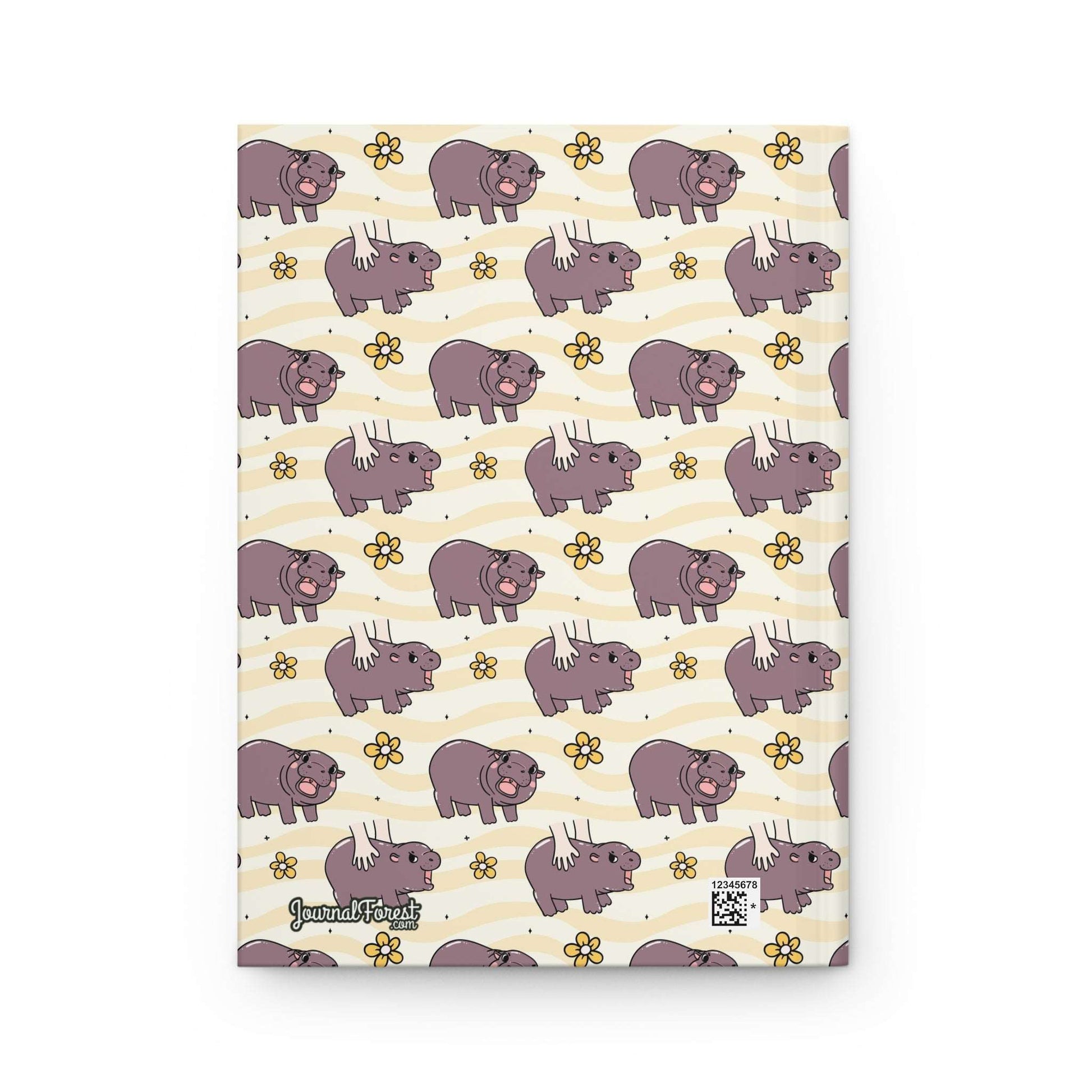 Mu Deng, the baby hippo  | Hardcover Journal - Durable Quality Notebook