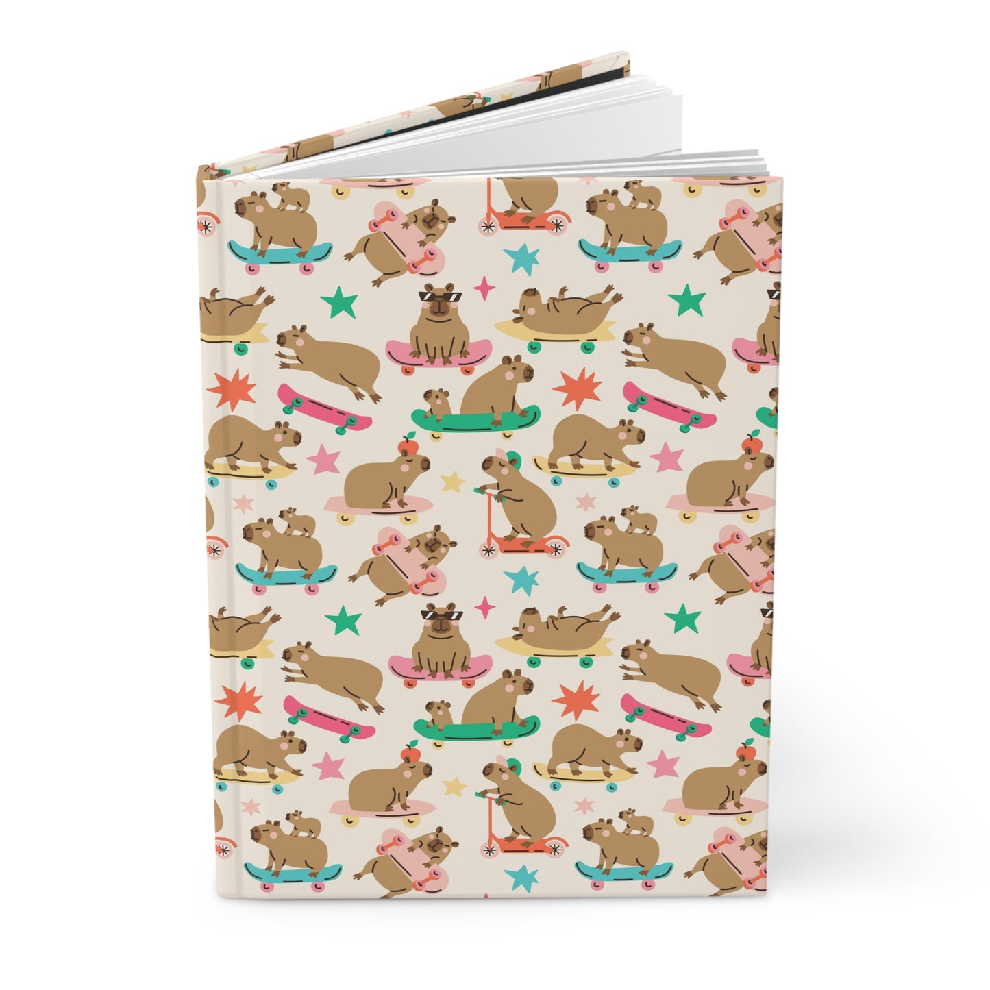 Skateboarding Capybara Crew | Hardcover Journal - Durable Quality Notebook