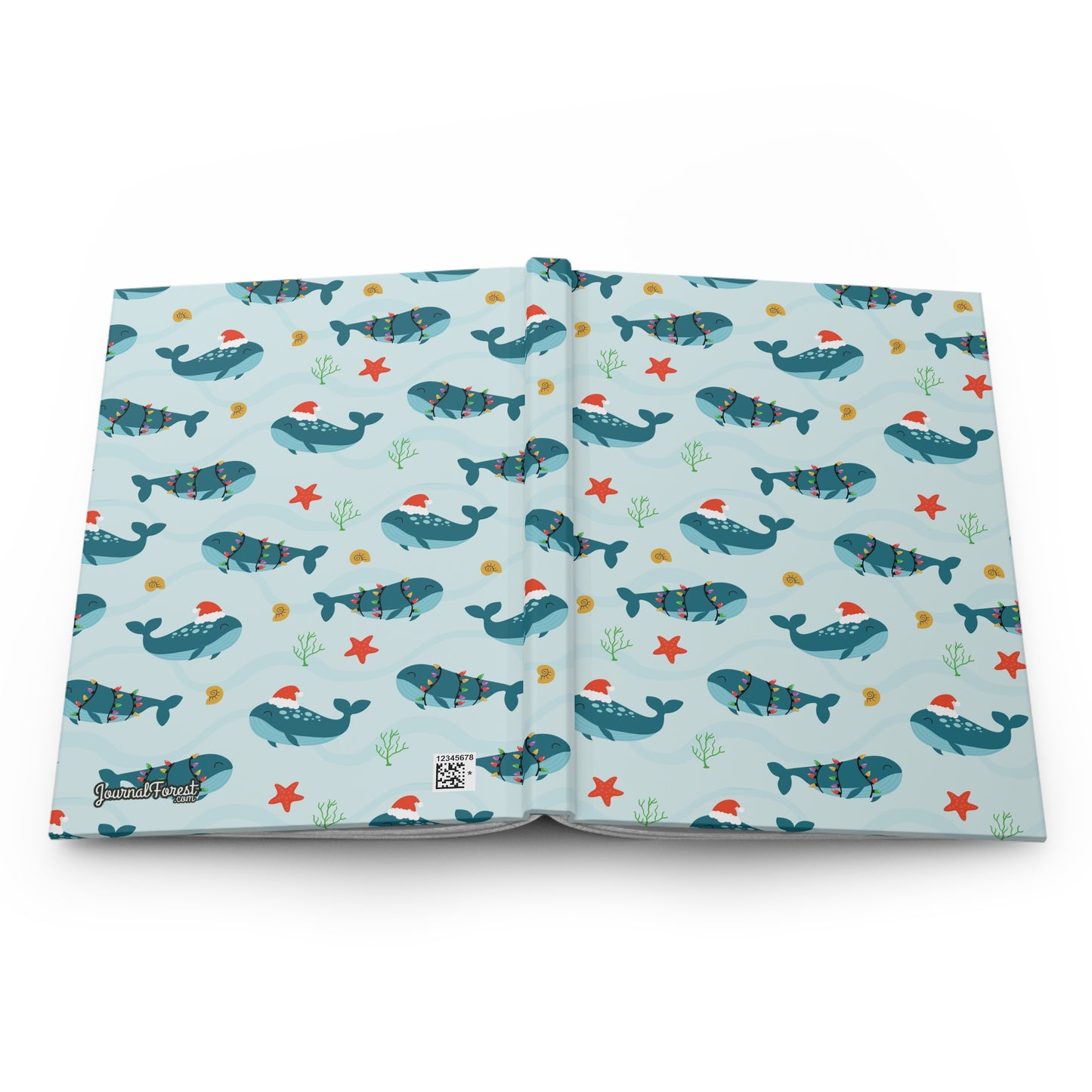 Festive Whale Wonderland | Hardcover Journal - Durable Quality Notebook