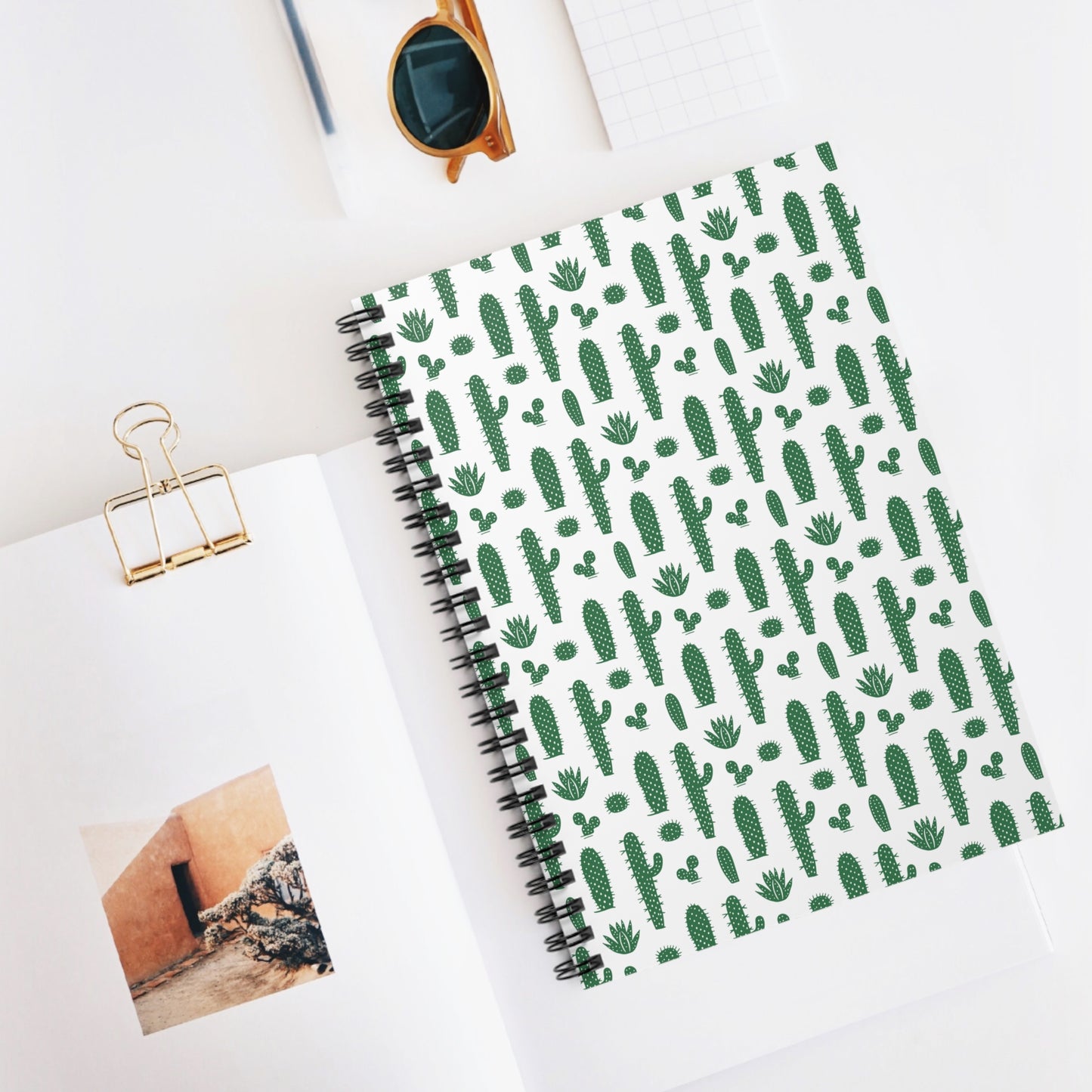 Green Horizon Cactus | Spiral Bound Journal