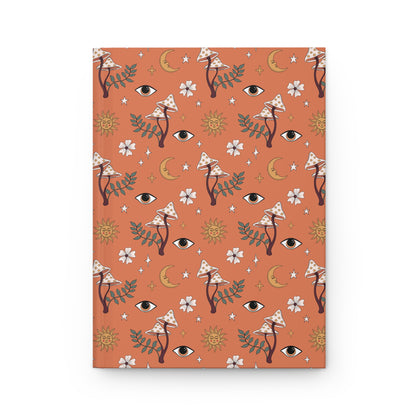 Boho Chic All Seeing Mushroom | Premium | Hardcover Journal Matte