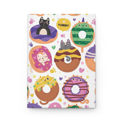 Donuts, Cats & Giggles  | Premium | Hardcover Journal Matte