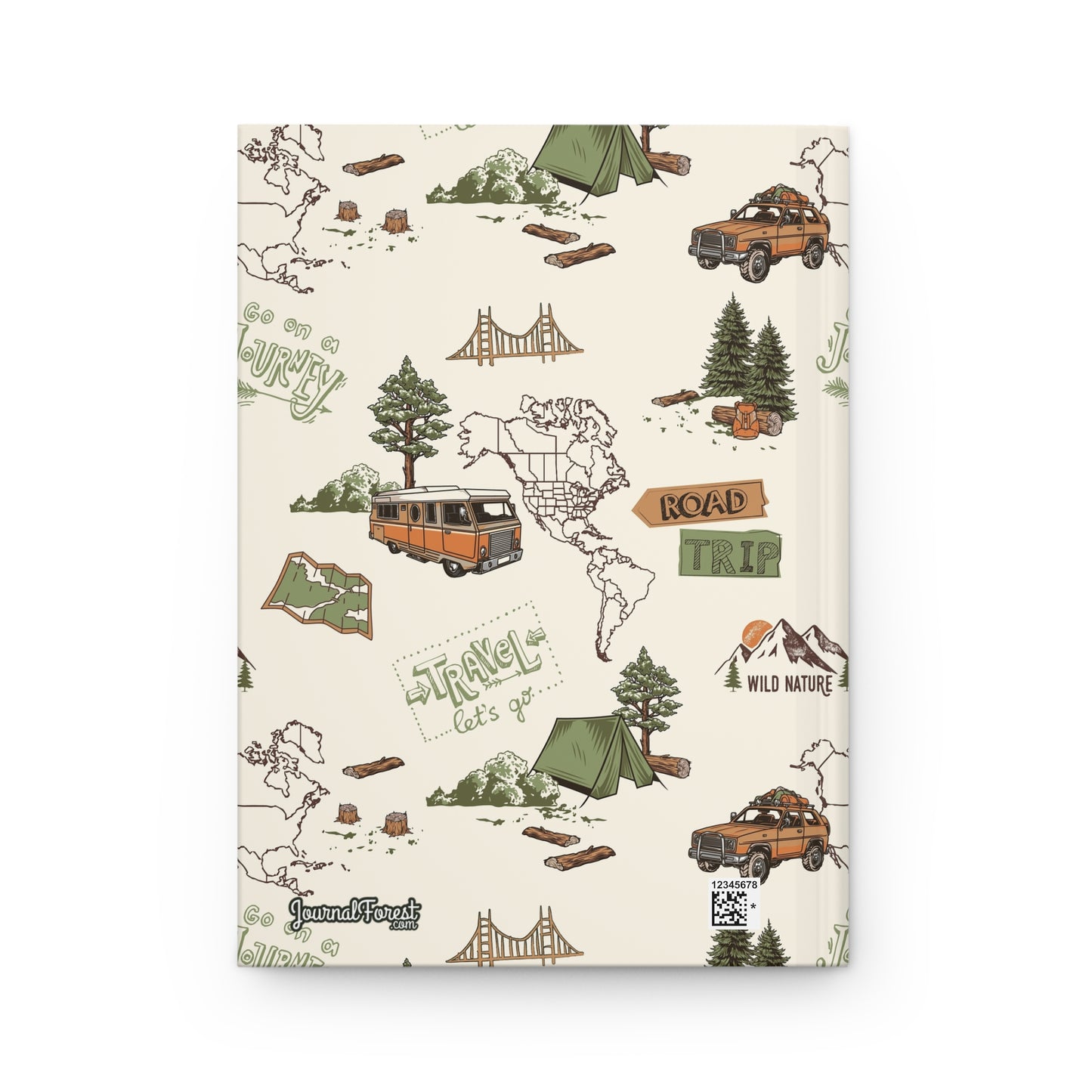 Wanderlust Adventures  | Hardcover Journal - Durable Quality Notebook