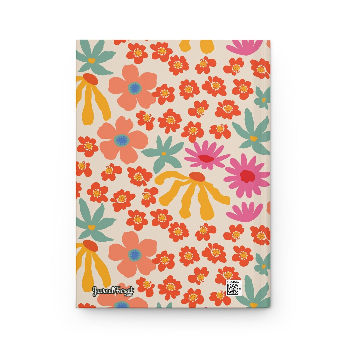 Retro Neon Bloom | Premium | Hardcover Journal Matte