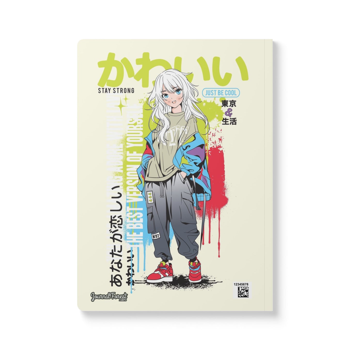 Anime Dreams: Stay Strong, Be Cool | Softcover Premium Journal Notebook