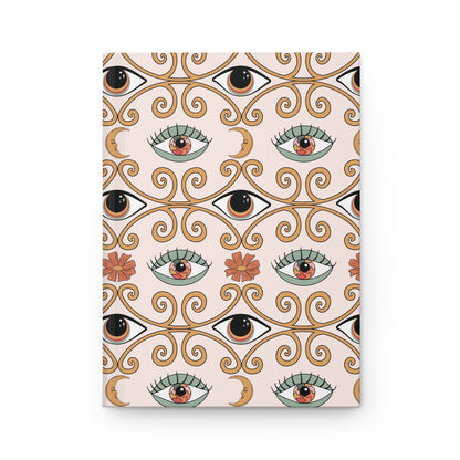 Boho Chic Moonlit Eye & Fleur | Premium | Hardcover Journal Matte