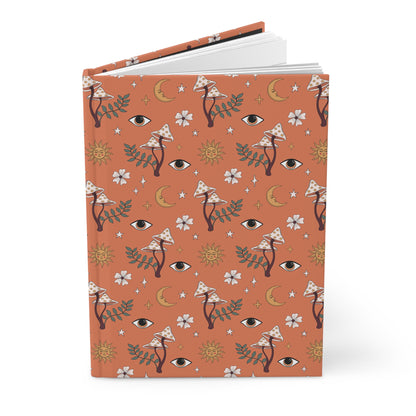 Boho Chic All Seeing Mushroom | Premium | Hardcover Journal Matte