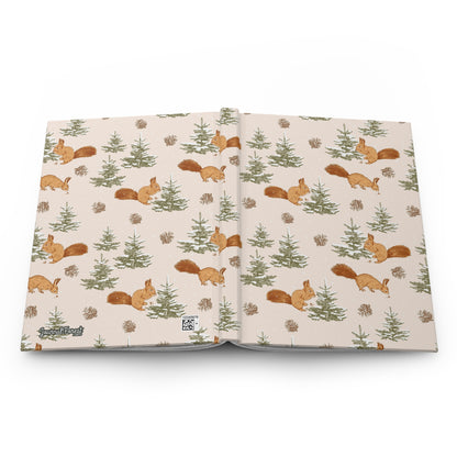 Whimsical Squirrel Winter  | Hardcover Journal - Durable Quality Notebook