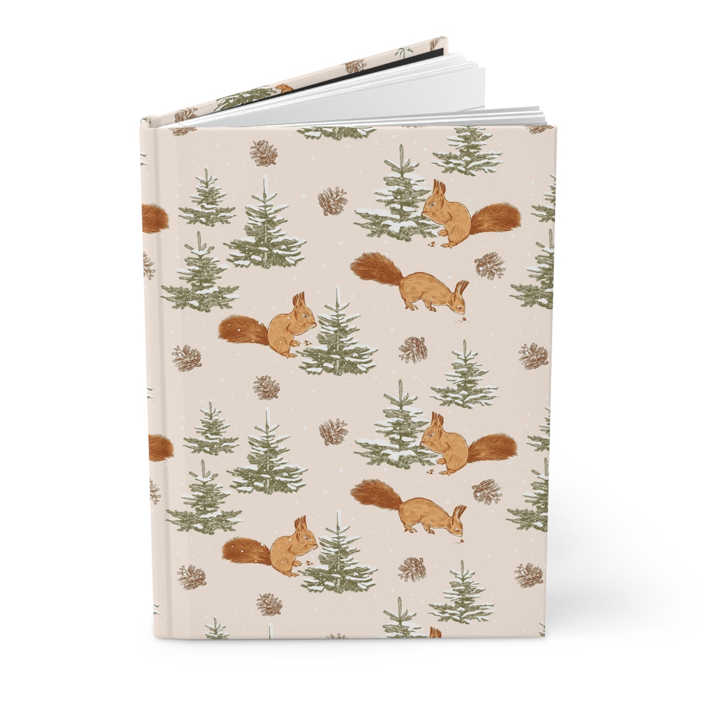 Whimsical Squirrel Winter  | Hardcover Journal - Durable Quality Notebook