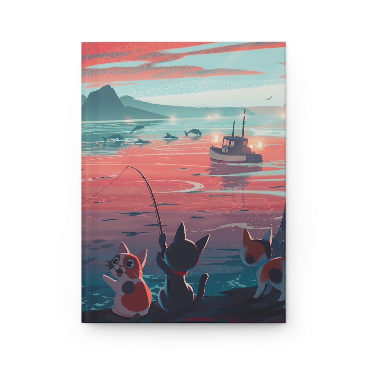 Anime Dreams: Cats & Tranquil Waters | Premium | Hardcover Journal Matte