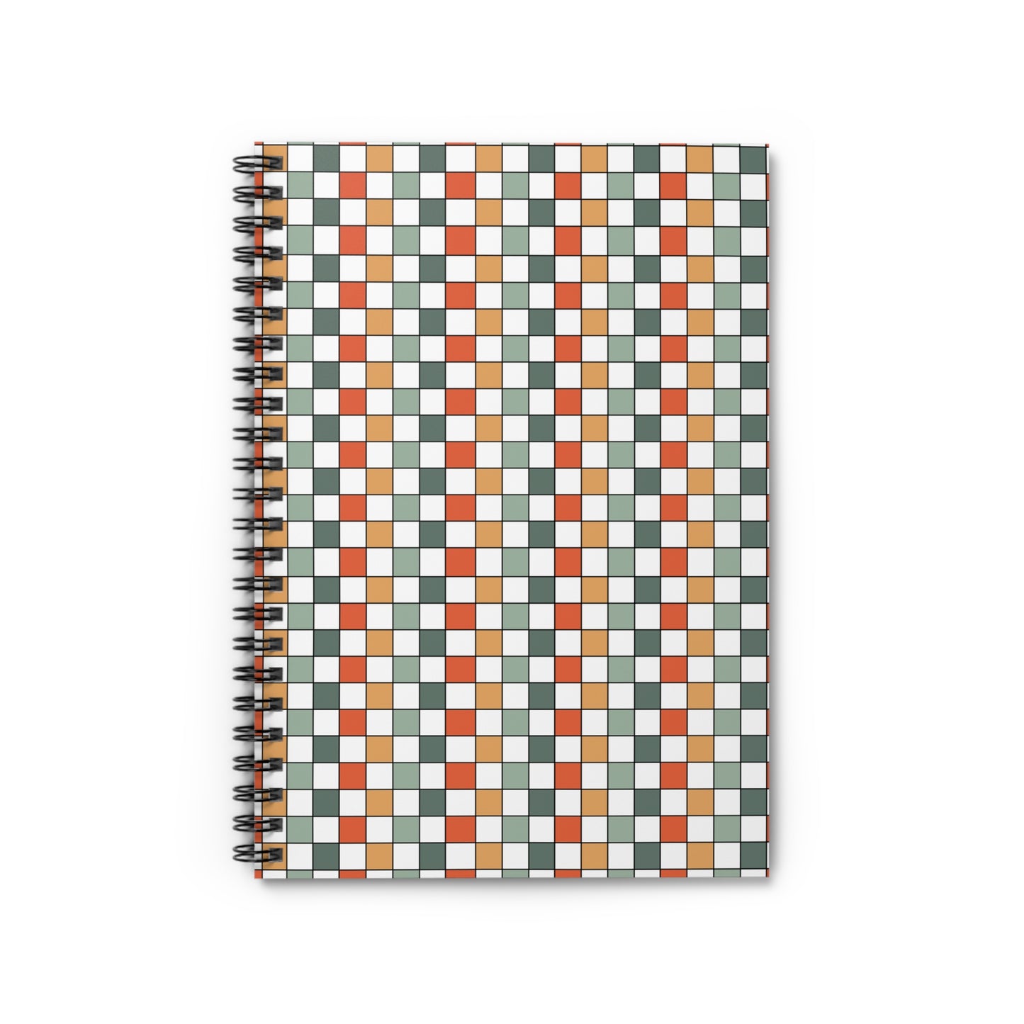 Boho Chic Kaleido Check Patterns | Spiral Bound Journal