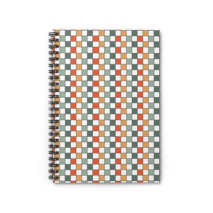 Boho Chic Kaleido Check Patterns | Spiral Bound Journal