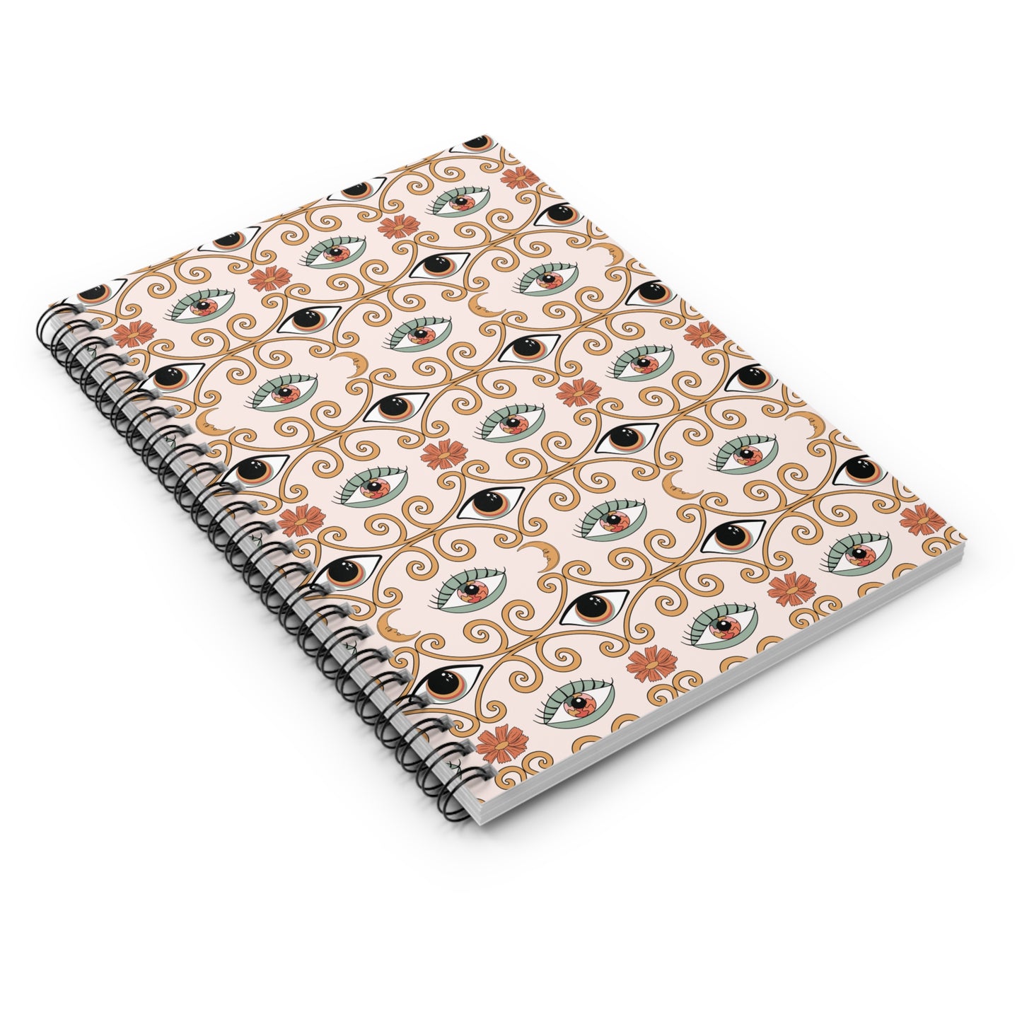 Boho Chic Moonlit Eye & Fleur  | Spiral Bound Journal