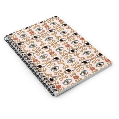 Boho Chic Moonlit Eye & Fleur  | Spiral Bound Journal