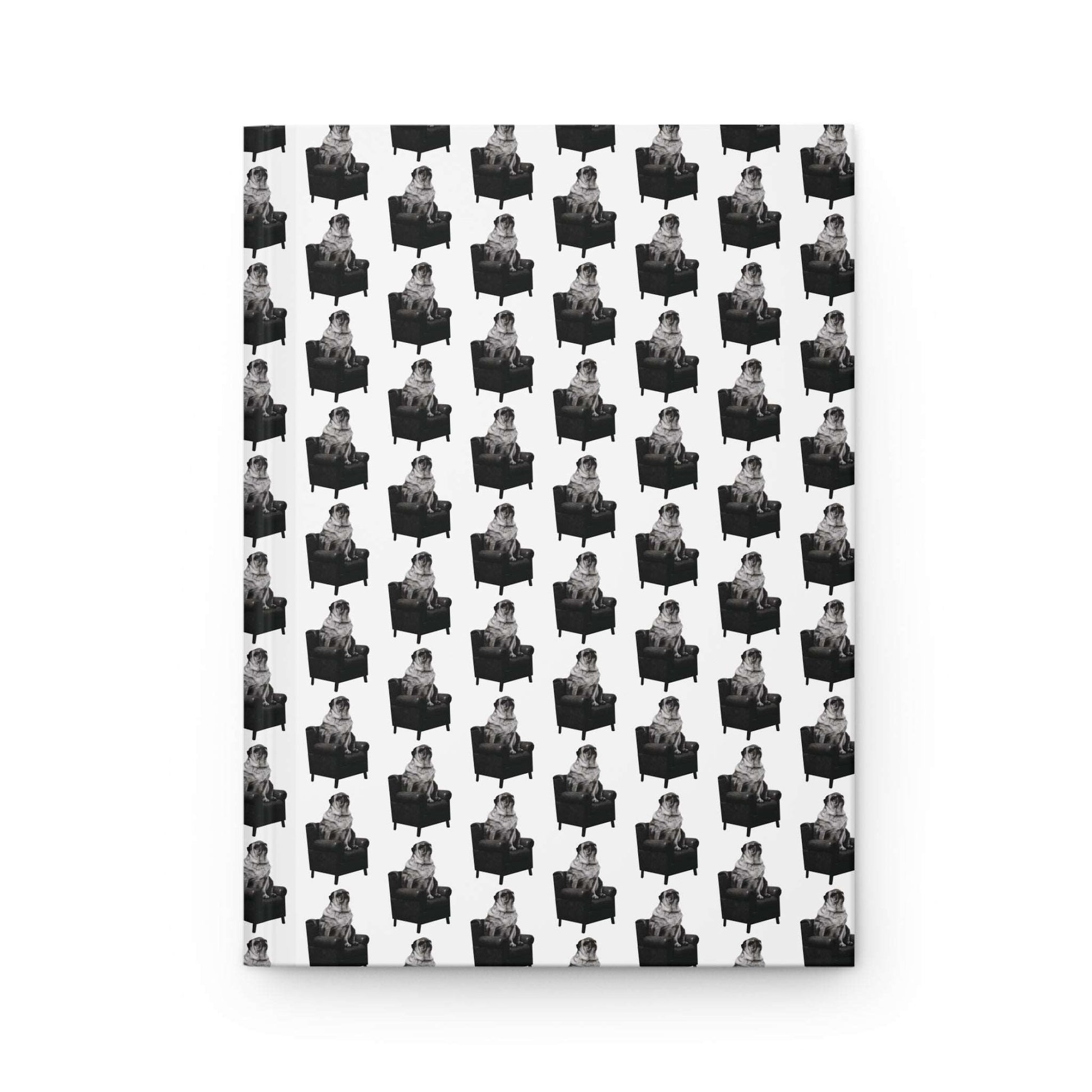 Gentleman Pug Pattern | Hardcover Journal - Durable Quality Notebook