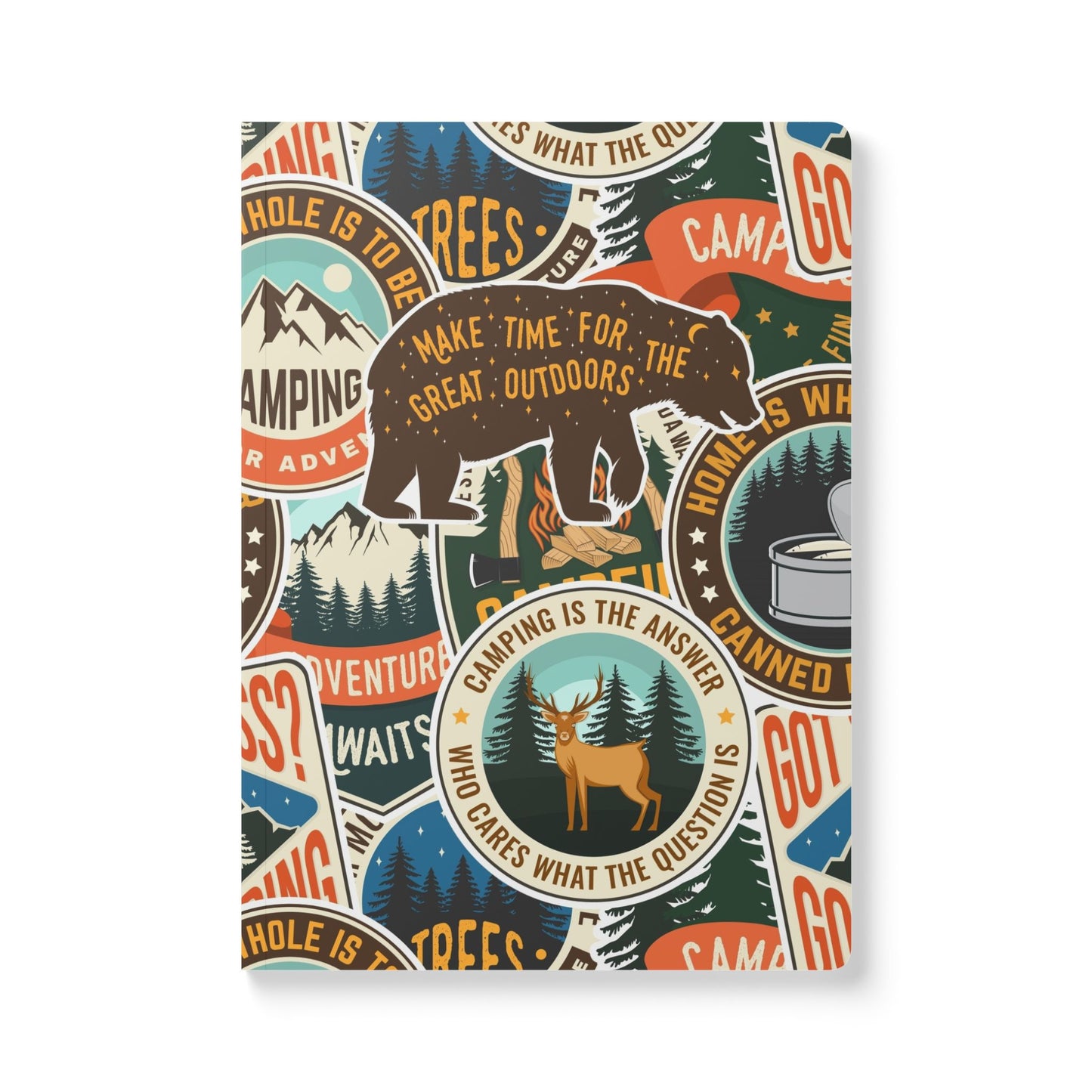 Stickered Wilderness | Softcover Premium Journal Notebook