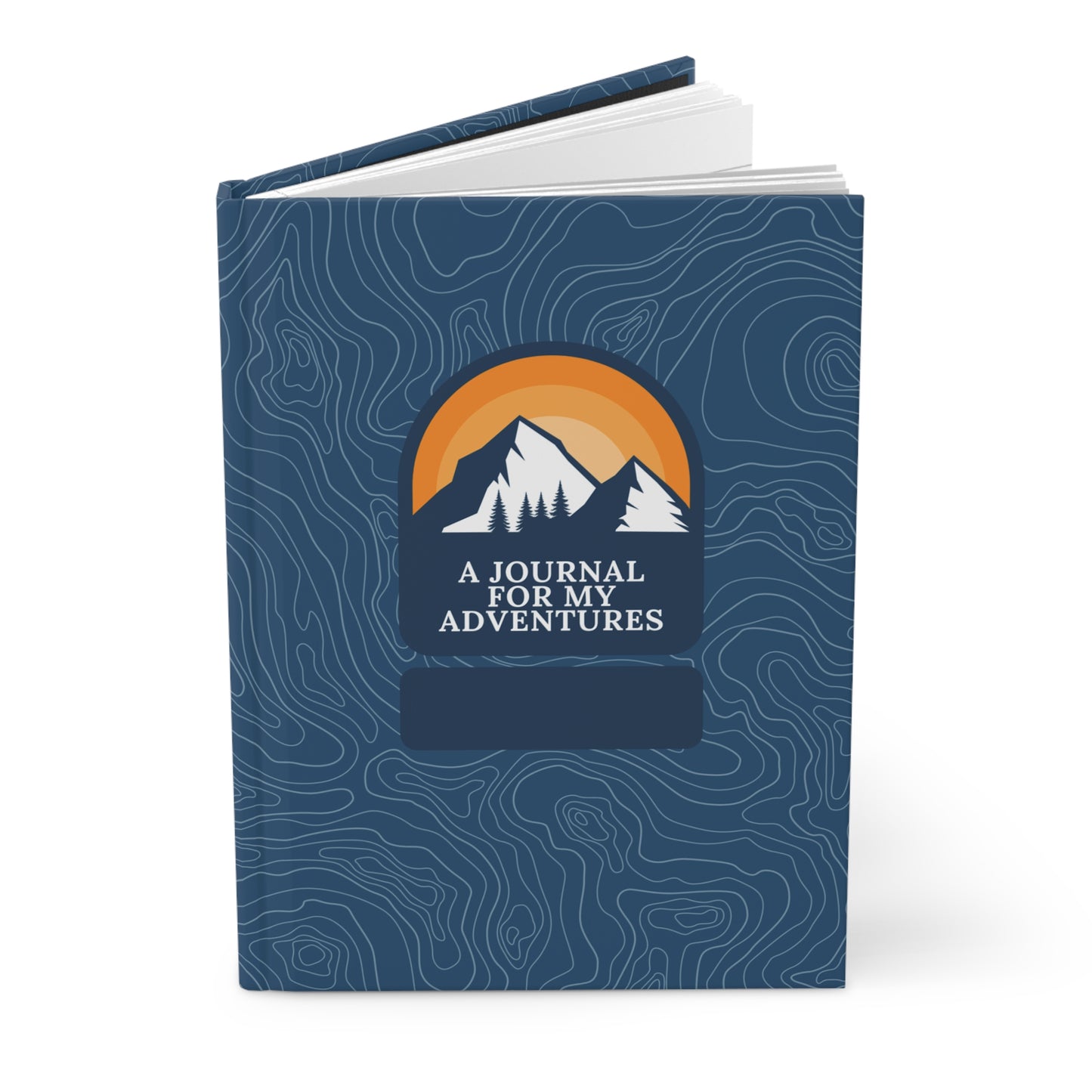 A Journal for My Adventures - Mountain Peaks Blue - Live Fully | Premium | Hardcover Journal Matte