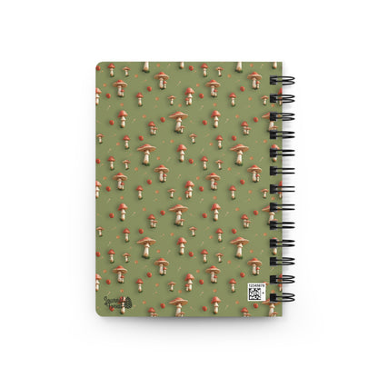 Mushroom & Tomato Garden Pattern | Spiral Bound Journal | Made In The USA