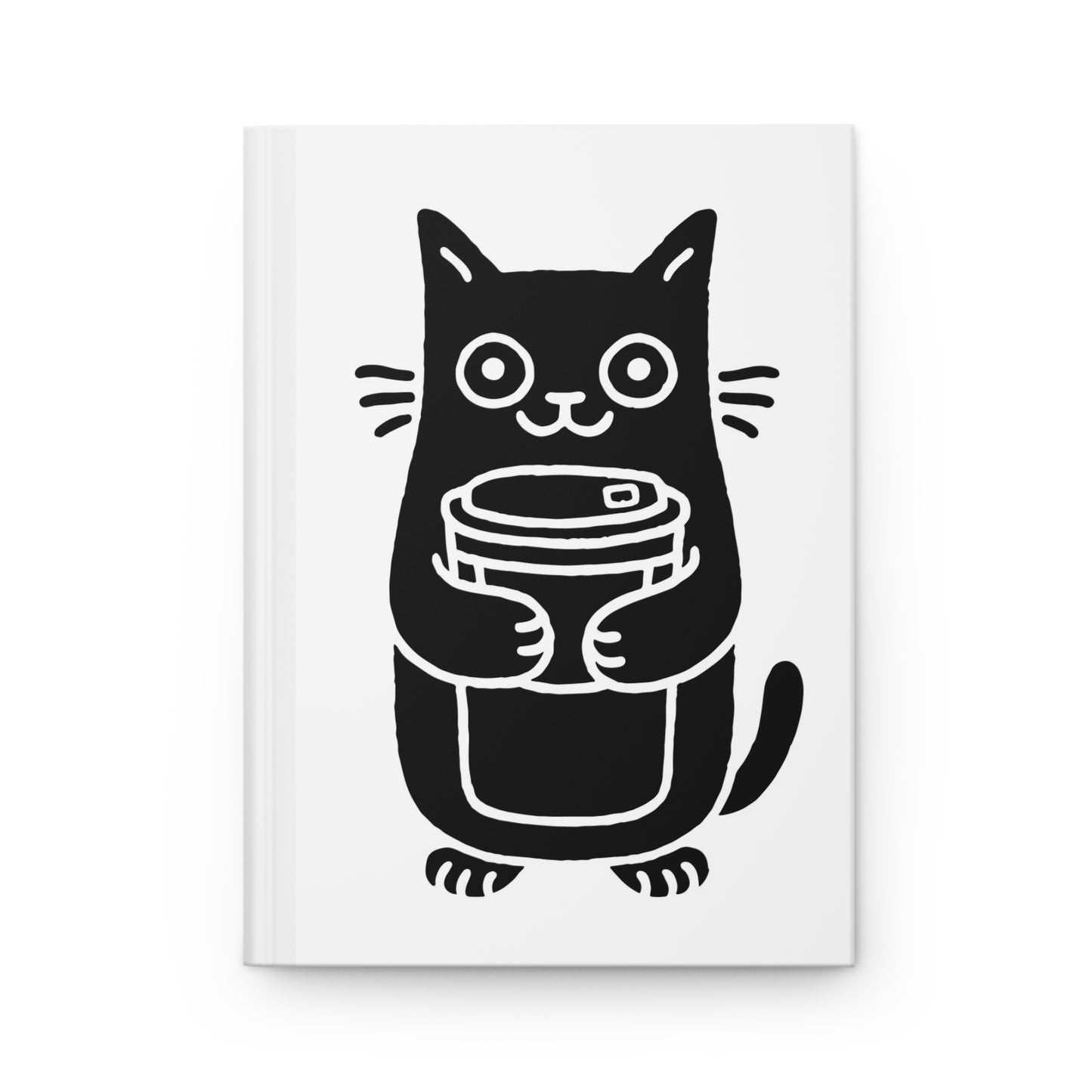 Caffeinated Kitty  | Hardcover Journal - Durable Quality Notebook