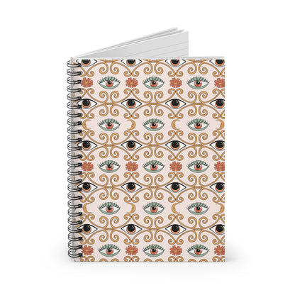 Boho Chic Moonlit Eye & Fleur  | Spiral Bound Journal