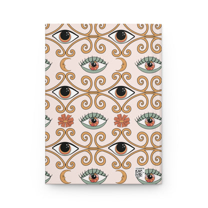 Boho Chic Moonlit Eye & Fleur | Premium | Hardcover Journal Matte