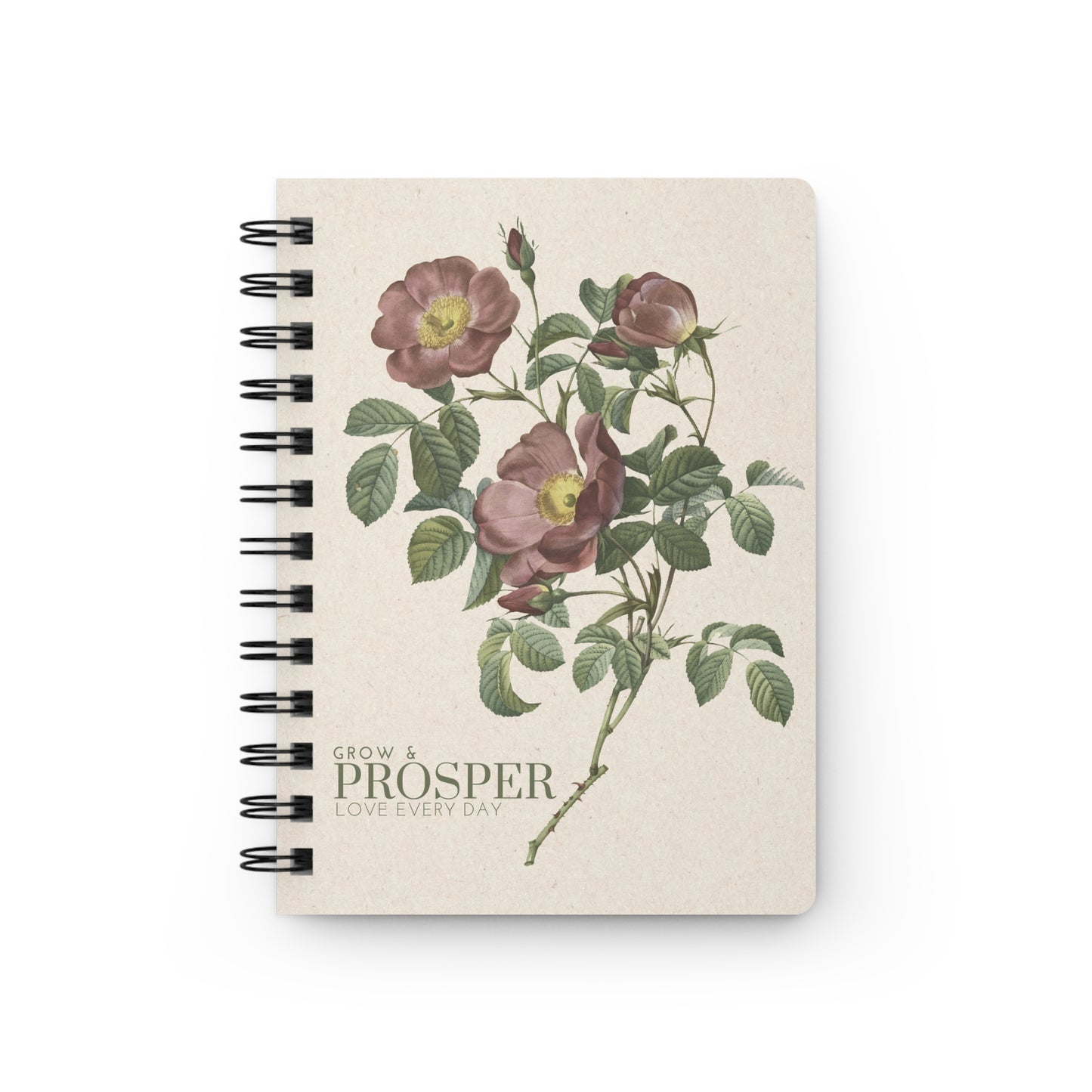 Grow & Prosper Vintage Floral | Spiral Bound Journal | Made In The USA