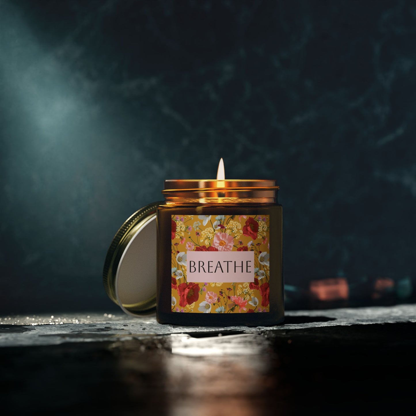 Breathe: A Candle to Inspire Calm and Balance | Scented Candle, Coconut Apricot Wax (4oz, 9oz)