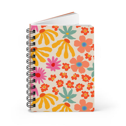 Retro Neon Bloom | Spiral Bound Journal | Made In The USA