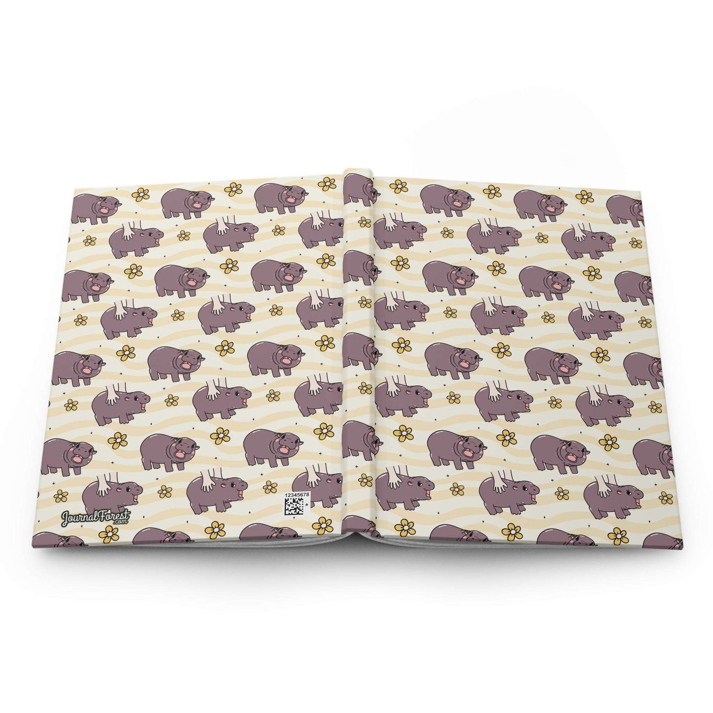 Mu Deng, the baby hippo  | Hardcover Journal - Durable Quality Notebook