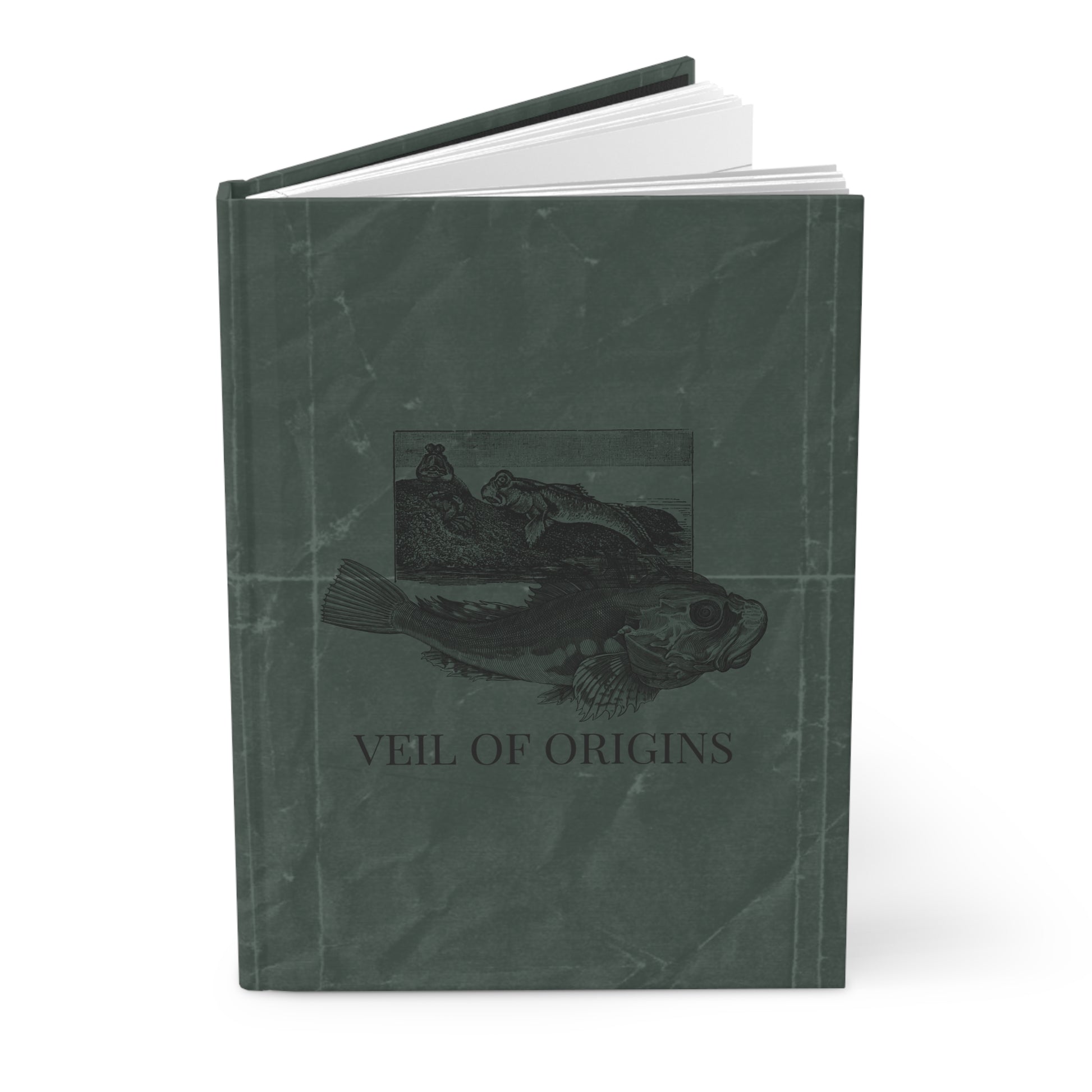 Veil of Origins Fish vintage nautical | Premium | Hardcover Journal Matte