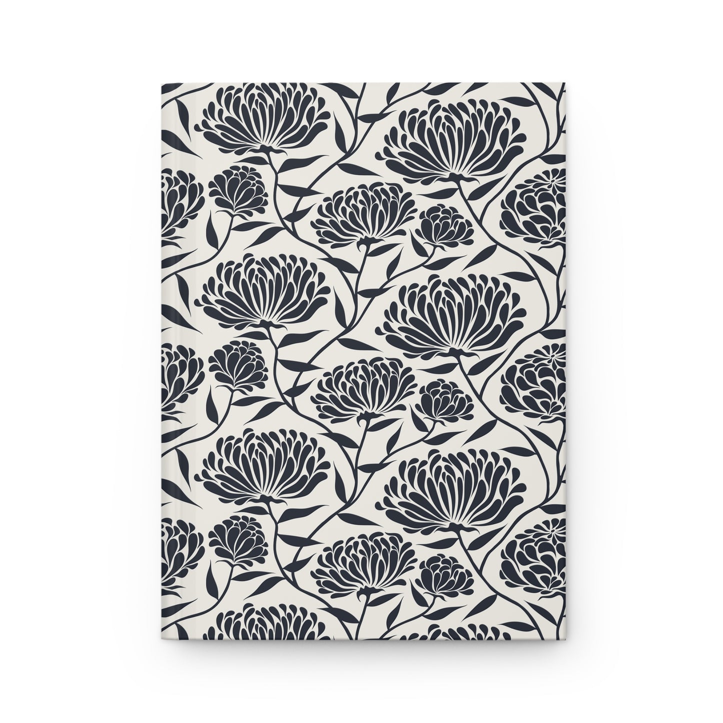 Monochrome Floral Petals  | Hardcover Journal - Durable Quality Notebook