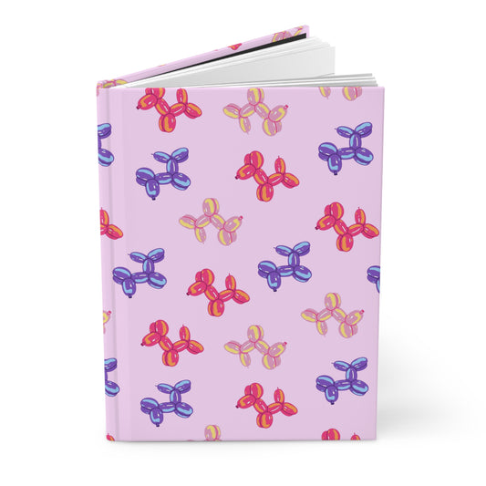 Pink Balloon Dog Bliss | Hardcover Journal - Durable Quality Notebook