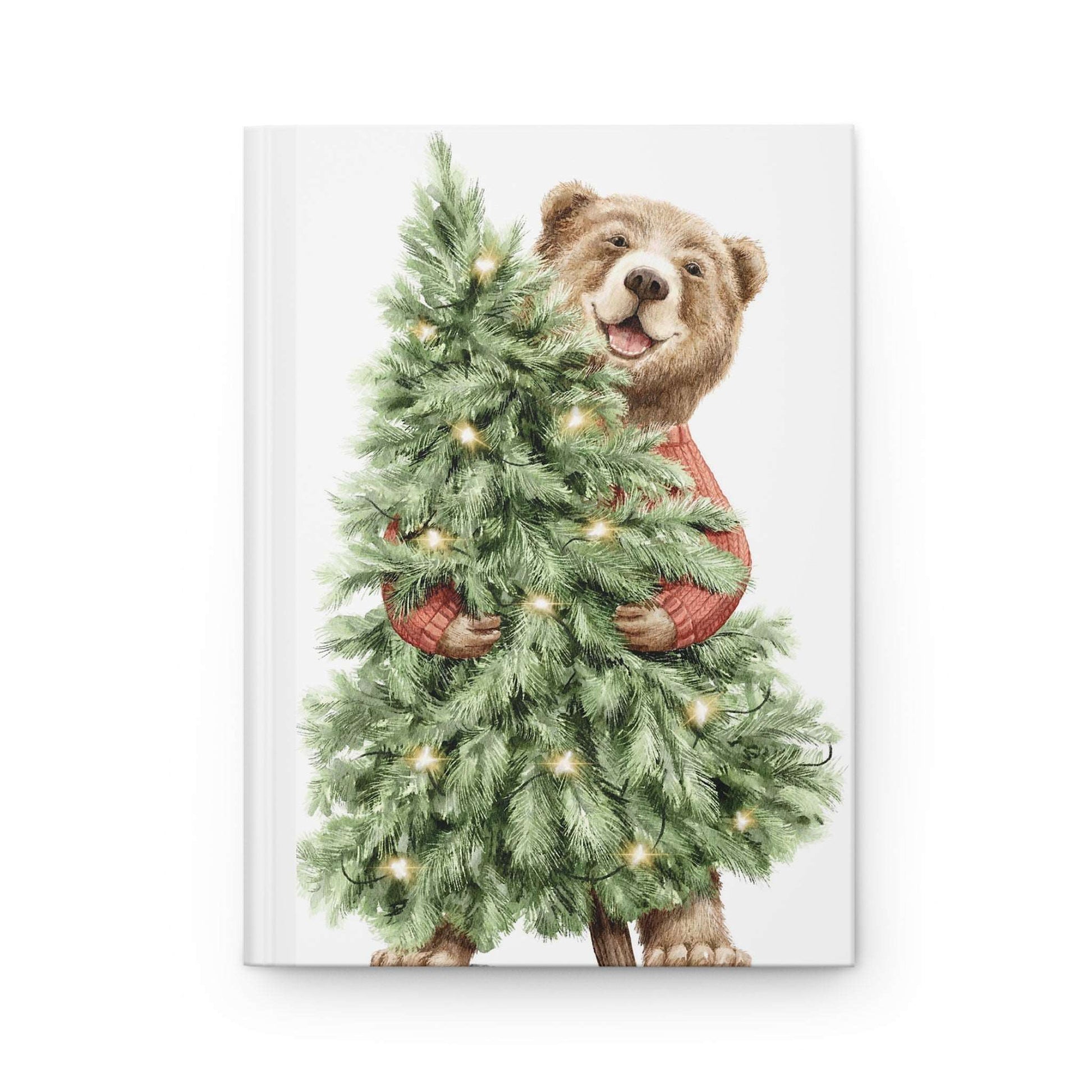 Holly Jolly Bear Journal | Premium | Hardcover Journal - Durable Quality Notebook