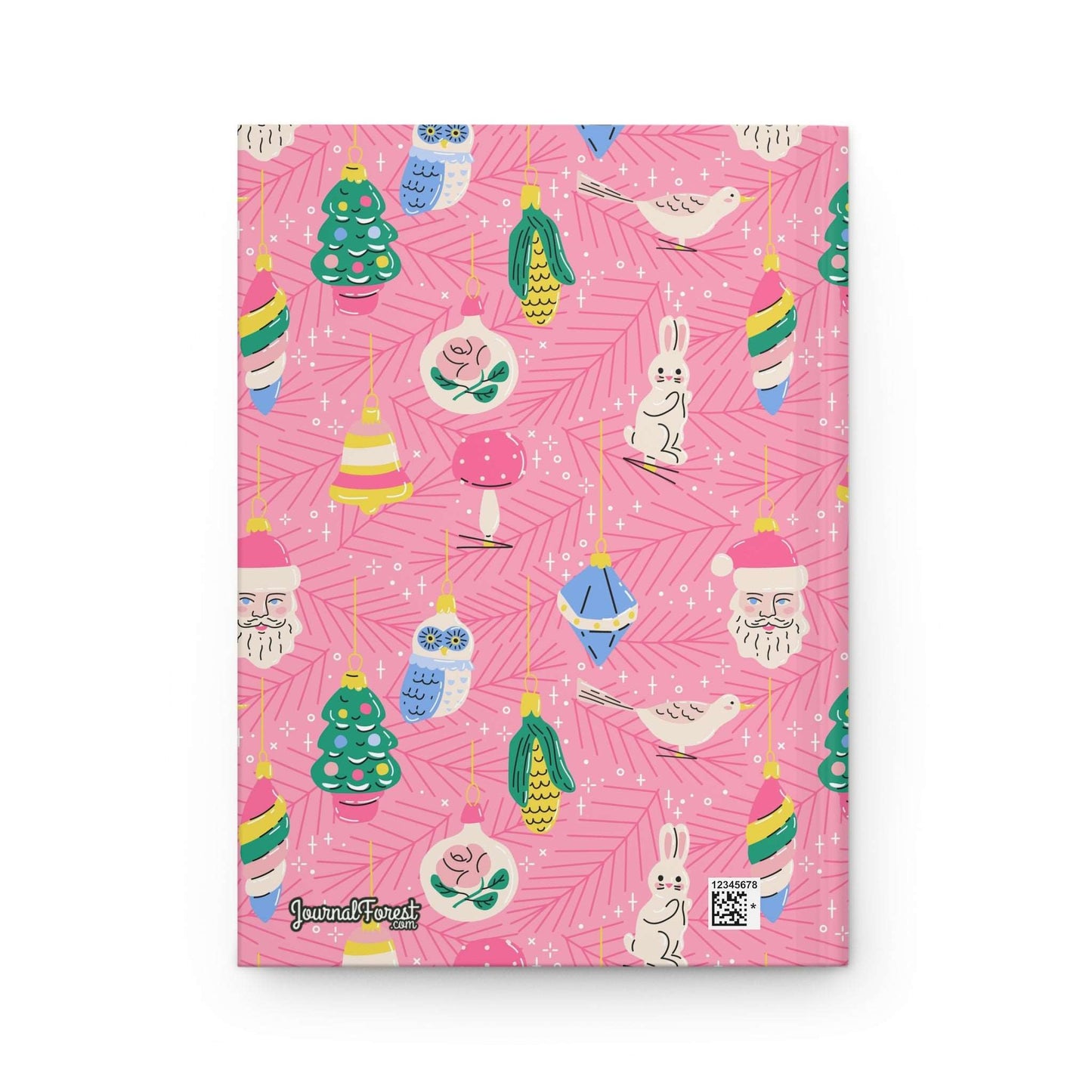 Pink Vintage Christmas Cheer | Hardcover Journal - Durable Quality Notebook