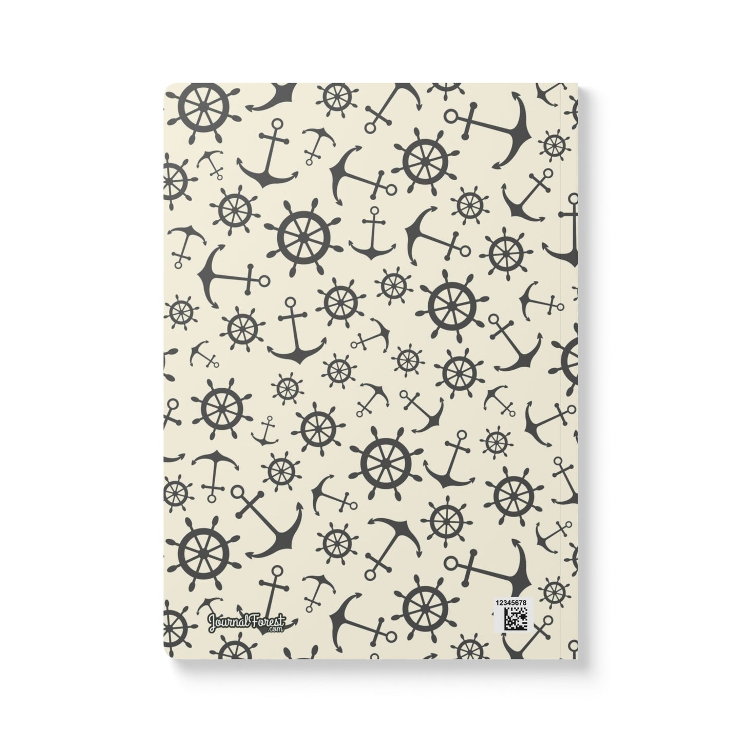 Nautical Anchors and Helm | Softcover Premium Journal Notebook