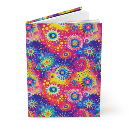 Vibrant Splash Tie-Dye  | Hardcover Journal - Durable Quality Notebook