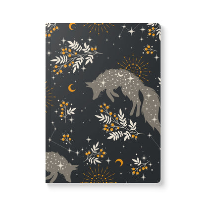 Cosmic Fox Under Starry Skies Astrology | Softcover Premium Journal Notebook