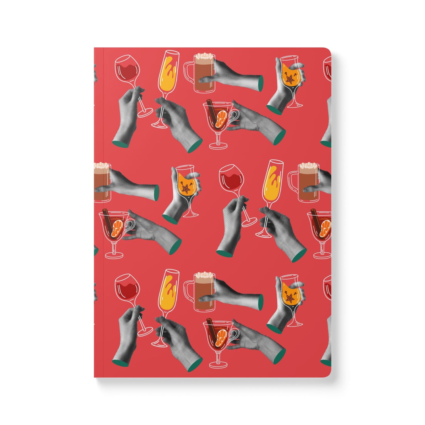 Festive Cheers and Toasts | Softcover Premium Journal Notebook