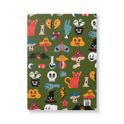 [ADULT] Mystical Mushrooms & Magic Hands | Softcover Premium Journal Notebook