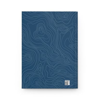 A Journal for My Adventures - Mountain Peaks Blue - Live Fully | Premium | Hardcover Journal Matte