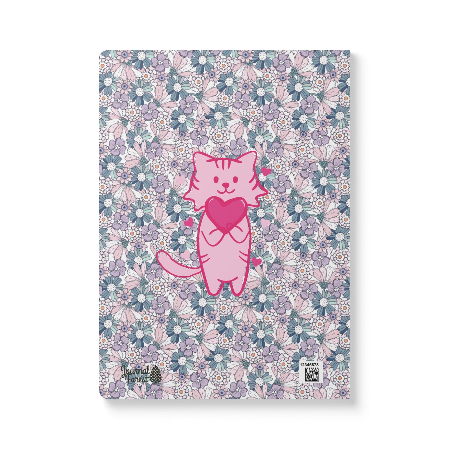 The Floral Cat of Love | Softcover Premium Journal Notebook