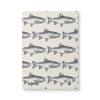 Salmon Swim Fish Patterns | Softcover Premium Journal Notebook