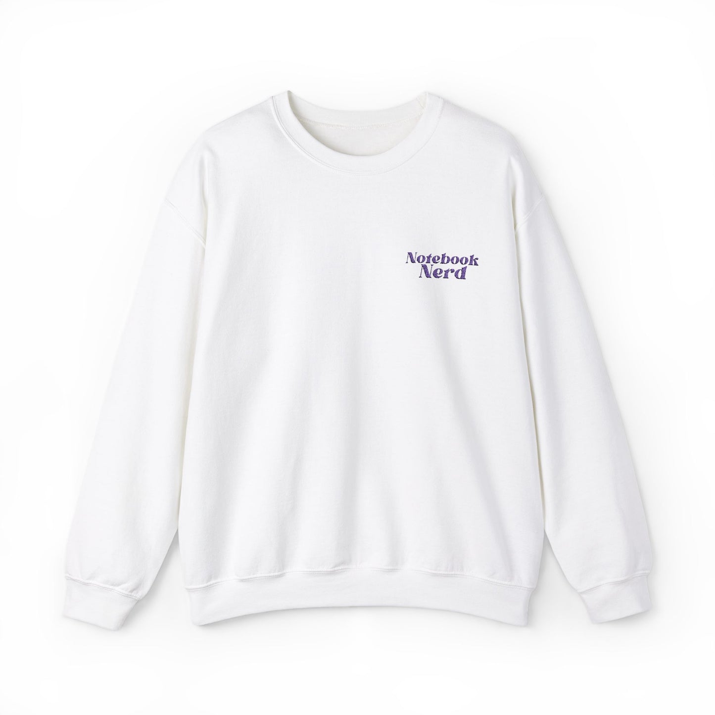 Notebook Nerd Embroidered Crewneck Sweatshirt – Perfect Journaling Apparel for Writers