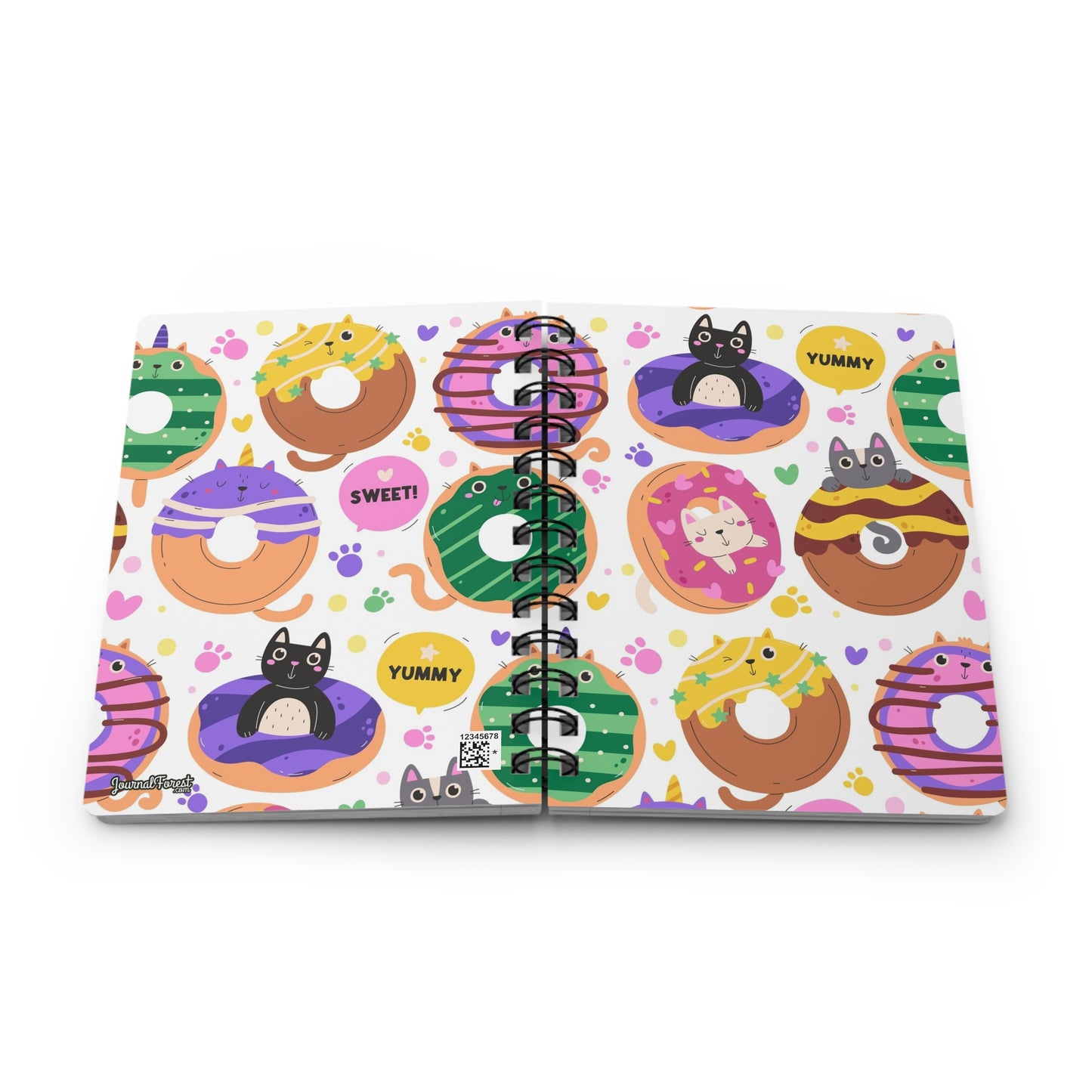 Donuts, Cats & Giggles | Spiral Bound Journal | Made In The USA