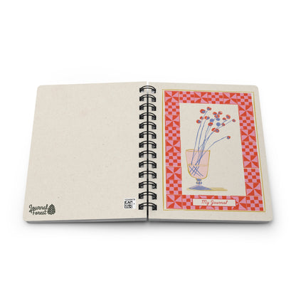 Vintage Charm: Blossoms and Borders | Spiral Bound Journal | Made In The USA