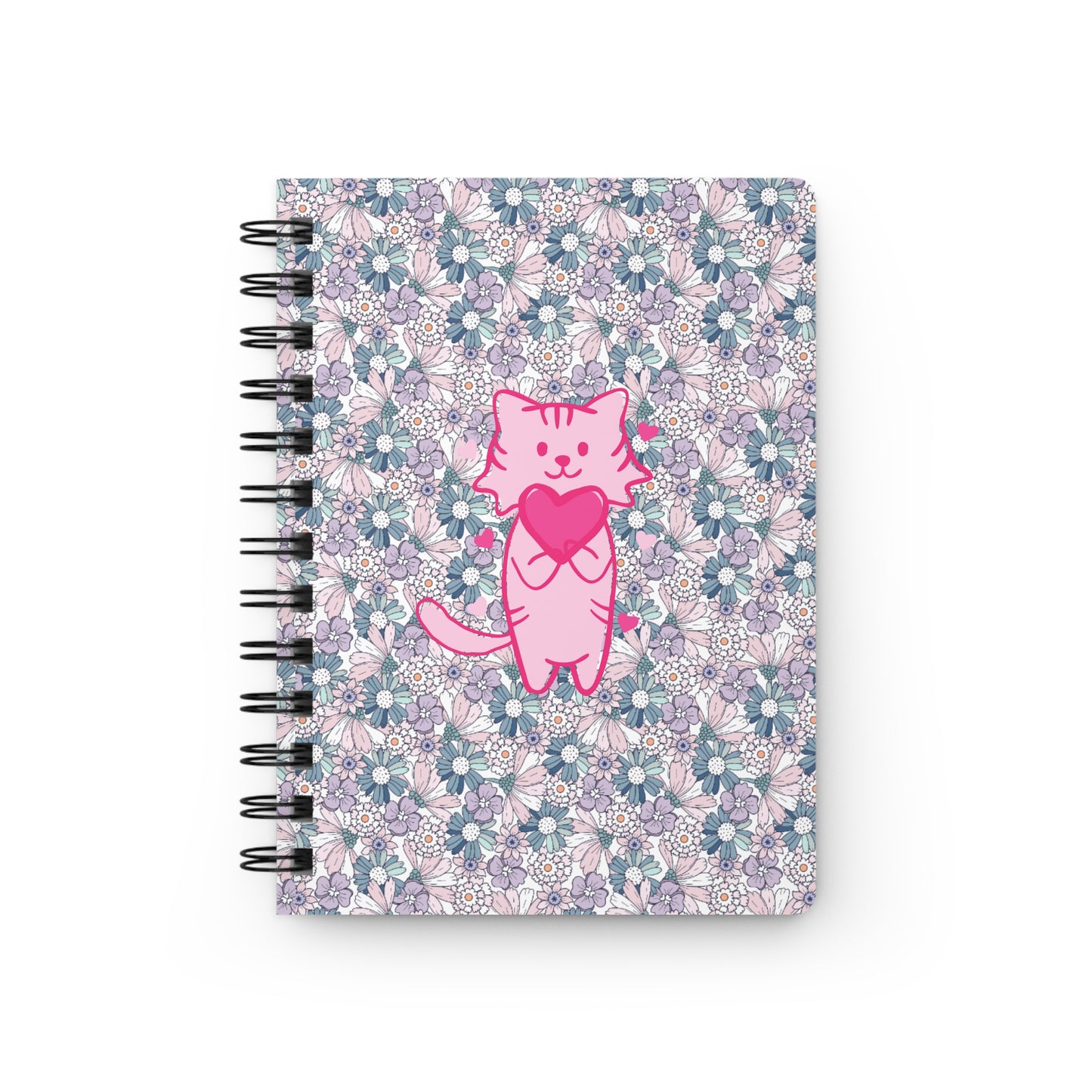 The Floral Cat of Love | Spiral Bound Journal | Made In The USA