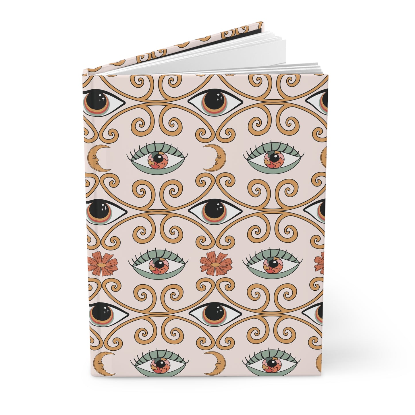 Boho Chic Moonlit Eye & Fleur | Premium | Hardcover Journal Matte