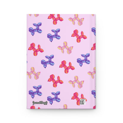 Pink Balloon Dog Bliss | Hardcover Journal - Durable Quality Notebook