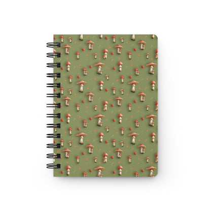 Mushroom & Tomato Garden Pattern | Spiral Bound Journal | Made In The USA